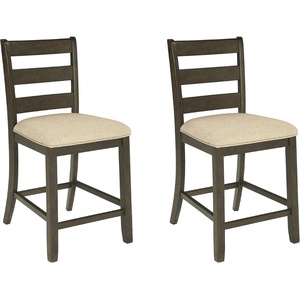 image:imageSignature Design by Ashley Rustic Counter Height Bar Stool Set of 2 BeigeBrown