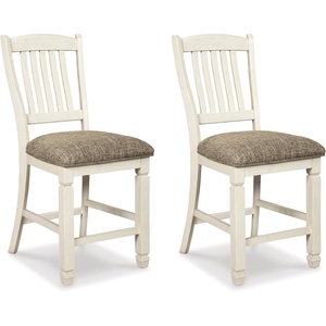 image:imageSignature Design by Ashley Rustic Counter Height Bar Stool Set of 2 BeigeWhite