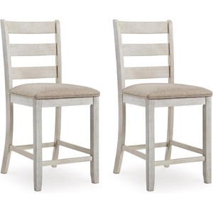 image:imageSignature Design by Ashley Rustic Counter Height Bar Stool Set of 2 BeigeWhitewash
