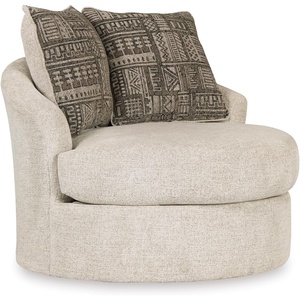 image:imageSignature Design by Ashley Soletren Oversized Swivel Accent Chair StoneOffwhite