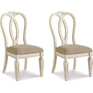 image:imageSignature Design by Ashley Traditional Upholstered Dining Chairs Set of 2Chipped White
