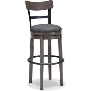 image:imageSignature Design by Ashley Valebeck 1Piece Swivel Barstool 30 InDark Gray