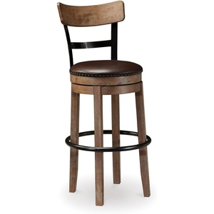 image:imageSignature Design by Ashley Valebeck 1Piece Swivel Barstool 30 InLight Brown