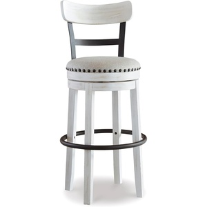 image:imageSignature Design by Ashley Valebeck 1Piece Swivel Barstool 30 InWhitewash