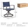image:imageSignature Design By Ashley Point Bonita Swivel Outdoor Chair 360Degree Motion Aluminum Frame With Padded Sling Seat For Patio Or Porch AllWeather GrayBlue Set of 2