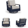 image:imageSignature Design by Ashley 1Piece HDPE Outdoor Swivel Glider Chair Navy