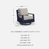 image:imageSignature Design by Ashley 1Piece HDPE Outdoor Swivel Glider Chair Navy