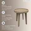image:imageSignature Design by Ashley 1Piece Wicker Adirondack Chair BeigeEnd Table