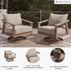 image:imageSignature Design by Ashley 1Piece Wicker Swivel Lounge Chair Gray