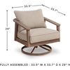 image:imageSignature Design by Ashley 1Piece Wicker Swivel Lounge Chair Gray