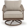 image:imageSignature Design by Ashley 1Piece Wicker Swivel Lounge Chair Gray