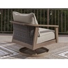 image:imageSignature Design by Ashley 1Piece Wicker Swivel Lounge Chair Gray