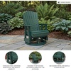 image:imageSignature Design by Ashley Adirondack Outdoor Swivel Glider Chair Green