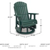 image:imageSignature Design by Ashley Adirondack Outdoor Swivel Glider Chair Green