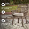 image:imageSignature Design by Ashley Beach Front Casual Outdoor Arm Chair with AllWeather Cushion Set of 2 Resin Wicker with Aluminum Frame 185 Seat Height BeigeArm Chair Set
