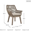 image:imageSignature Design by Ashley Beach Front Casual Outdoor Arm Chair with AllWeather Cushion Set of 2 Resin Wicker with Aluminum Frame 185 Seat Height BeigeArm Chair Set