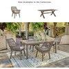 image:imageSignature Design by Ashley Beach Front Casual Outdoor Arm Chair with AllWeather Cushion Set of 2 Resin Wicker with Aluminum Frame 185 Seat Height BeigeArm Chair Set