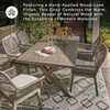 image:imageSignature Design by Ashley Beach Front Casual Outdoor Arm Chair with AllWeather Cushion Set of 2 Resin Wicker with Aluminum Frame 185 Seat Height BeigeArm Chair Set