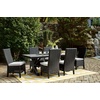 image:imageSignature Design by Ashley Beachcroft Casual Nuvella Weather Resistant Fabric Armless Outdoor Side Chair with Cushion Set of 2 Light Gray amp BlackLight Gray  Black
