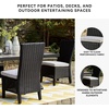 image:imageSignature Design by Ashley Beachcroft Casual Nuvella Weather Resistant Fabric Armless Outdoor Side Chair with Cushion Set of 2 Light Gray amp BlackLight Gray  Black