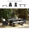 image:imageSignature Design by Ashley Beachcroft Casual Nuvella Weather Resistant Fabric Armless Outdoor Side Chair with Cushion Set of 2 Light Gray amp BlackLight Gray  Black