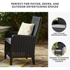 image:imageSignature Design by Ashley Beachcroft Casual Nuvella Weather Resistant Fabric Armless Outdoor Side Chair with Cushion Set of 2 Light Gray amp BlackLight Gray  Black