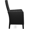 image:imageSignature Design by Ashley Beachcroft Casual Nuvella Weather Resistant Fabric Armless Outdoor Side Chair with Cushion Set of 2 Light Gray amp BlackLight Gray  Black