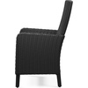 image:imageSignature Design by Ashley Beachcroft Casual Nuvella Weather Resistant Fabric Armless Outdoor Side Chair with Cushion Set of 2 Light Gray amp BlackLight Gray  Black