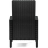 image:imageSignature Design by Ashley Beachcroft Casual Nuvella Weather Resistant Fabric Armless Outdoor Side Chair with Cushion Set of 2 Light Gray amp BlackLight Gray  Black