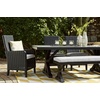 image:imageSignature Design by Ashley Beachcroft Casual Nuvella Weather Resistant Fabric Armless Outdoor Side Chair with Cushion Set of 2 Light Gray amp BlackLight Gray  Black