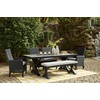 image:imageSignature Design by Ashley Beachcroft Casual Nuvella Weather Resistant Fabric Armless Outdoor Side Chair with Cushion Set of 2 Light Gray amp BlackLight Gray  Black