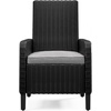 image:imageSignature Design by Ashley Beachcroft Casual Nuvella Weather Resistant Fabric Armless Outdoor Side Chair with Cushion Set of 2 Light Gray amp BlackLight Gray  Black