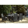 image:imageSignature Design by Ashley Beachcroft Casual Nuvella Weather Resistant Fabric Armless Outdoor Side Chair with Cushion Set of 2 Light Gray amp BlackLight Gray  Black