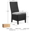 image:imageSignature Design by Ashley Beachcroft Casual Nuvella Weather Resistant Fabric Armless Outdoor Side Chair with Cushion Set of 2 Light Gray amp BlackLight Gray  Black