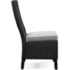 image:imageSignature Design by Ashley Beachcroft Casual Nuvella Weather Resistant Fabric Armless Outdoor Side Chair with Cushion Set of 2 Light Gray amp BlackLight Gray  Black