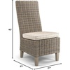 image:imageSignature Design by Ashley Beachcroft Casual Nuvella Weather Resistant Fabric Armless Outdoor Side Chair with Cushion Set of 2 Light Gray amp BlackNatural