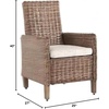 image:imageSignature Design by Ashley Beachcroft Casual Nuvella Weather Resistant Fabric Armless Outdoor Side Chair with Cushion Set of 2 Light Gray amp BlackNatural