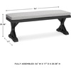 image:imageSignature Design by Ashley Beachcroft Casual Nuvella Weather Resistant Fabric Outdoor Bench with Cushion Light Gray amp BlackBlack