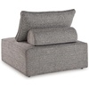 image:imageSignature Design by Ashley Bree Zee Contemporary Nuvella Weather Resistant Fabric Tufted Armless Outdoor Lounge Chair with Cushion and PVC Cover GrayFloor Chair