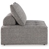 image:imageSignature Design by Ashley Bree Zee Contemporary Nuvella Weather Resistant Fabric Tufted Armless Outdoor Lounge Chair with Cushion and PVC Cover GrayFloor Chair
