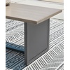image:imageSignature Design by Ashley Bree Zee Contemporary Nuvella Weather Resistant Fabric Tufted Armless Outdoor Lounge Chair with Cushion and PVC Cover GrayRectangular End Table