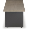 image:imageSignature Design by Ashley Bree Zee Contemporary Nuvella Weather Resistant Fabric Tufted Armless Outdoor Lounge Chair with Cushion and PVC Cover GrayRectangular End Table