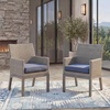 image:imageSignature Design by Ashley Dillon Beach Outdoor Armchair Gray Resin Wicker Aluminum Frame Nuvella Fabric Cushions LowMaintenance Patio Porch or Deck Seating Set of 2