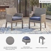 image:imageSignature Design by Ashley Dillon Beach Outdoor Armchair Gray Resin Wicker Aluminum Frame Nuvella Fabric Cushions LowMaintenance Patio Porch or Deck Seating Set of 2