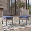 image:imageSignature Design by Ashley Dillon Beach Outdoor Chair Nuvella Cushion AllWeather Gray Resin Wicker on Aluminum Frame 2 Patio Outside Dining Chairs 20 W x 3575 H