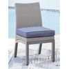 image:imageSignature Design by Ashley Dillon Beach Outdoor Chair Nuvella Cushion AllWeather Gray Resin Wicker on Aluminum Frame 2 Patio Outside Dining Chairs 20 W x 3575 H
