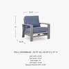 image:imageSignature Design by Ashley Dillon Beach Rocking Outdoor Lounge Chair AllWeather Gray Resin Wicker Nuvella Fabric Cushions Aluminum Frame Patio Porch Deck Seating