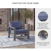 image:imageSignature Design by Ashley Dillon Beach Rocking Outdoor Lounge Chair AllWeather Gray Resin Wicker Nuvella Fabric Cushions Aluminum Frame Patio Porch Deck Seating