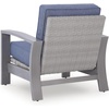 image:imageSignature Design by Ashley Dillon Beach Rocking Outdoor Lounge Chair AllWeather Gray Resin Wicker Nuvella Fabric Cushions Aluminum Frame Patio Porch Deck Seating