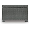 image:imageSignature Design by Ashley Elite Park Outdoor Bench with Foam Cushion Nuvella Weather Resistant Fabric Rust Free Aluminum Frame 54 W x 17 D x 165 H GrayCoffee